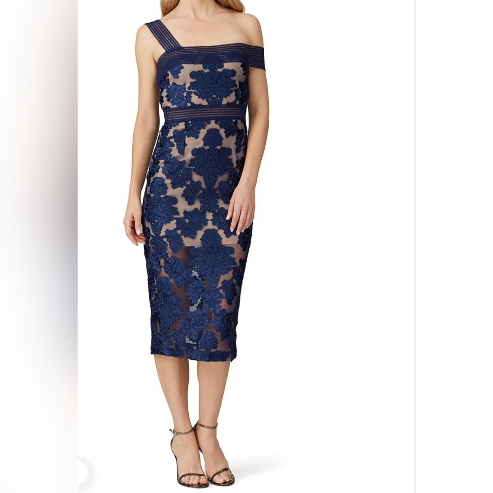 Alice McCall Magic Off Shoulder Midi Cocktail Dress  Size 8